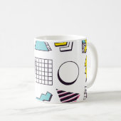 Mug Memphis des années 90 : Eléments de design pop. (Devant droit)