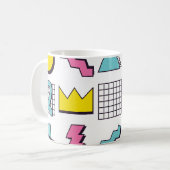 Mug Memphis des années 90 : Eléments de design pop. (Devant gauche)