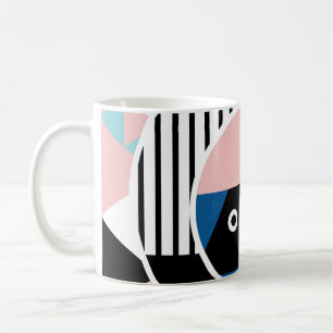 Mug Memphis design d'affiche abstrait. Marque géométri