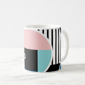 Mug Memphis design d'affiche abstrait. Marque géométri (Devant droit)