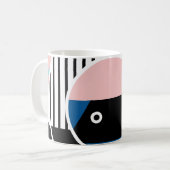 Mug Memphis design d'affiche abstrait. Marque géométri (Devant gauche)