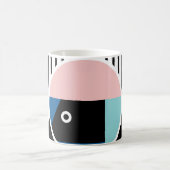 Mug Memphis design d'affiche abstrait. Marque géométri (Centre)