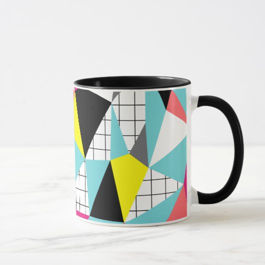 Mug Memphis, formes géométriques (Droite)