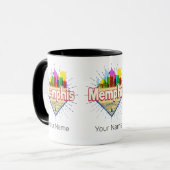 Mug Memphis Tennessee United States Retro Skyline (Devant gauche)