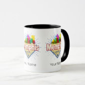 Mug Memphis Tennessee United States Retro Skyline (Devant droit)