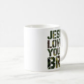 Mug Men Jesus Loves You Bro Funny Christian Boy Godson (Devant droit)