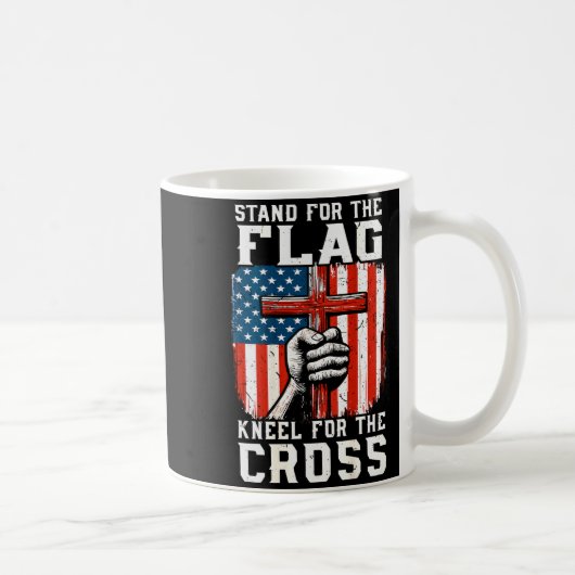 Mug Men Stand For Flag Kneel The Cross Christian Patri (Droite)