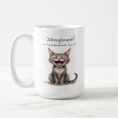 Mug Menopause Humor Stressed Angry Cat (Gauche)