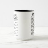 Mug Menopause Texting Code, funny Perimenopause gift (Centre)