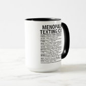 Mug Menopause Texting Code, funny Perimenopause gift (Devant droit)