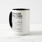 Mug Menopause Texting Code, funny Perimenopause gift (Devant gauche)