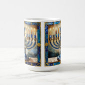 Mug Menorah de Hanukkah bleue (Centre)