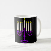Mug menorah violette hanoukka (Devant droit)