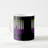 Mug menorah violette hanoukka (Devant gauche)