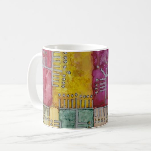 Mug Menorahs temps funky Hanoukka (Devant gauche)
