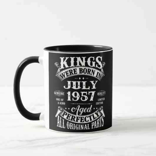 Mug Mens 65e Anniversaire Cadeau Pour Rois Nés En Juil (Gauche)