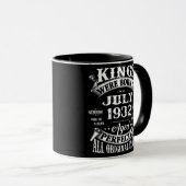 Mug Mens 90e Anniversaire Cadeau Pour Rois Nés En Juil (Devant droit)