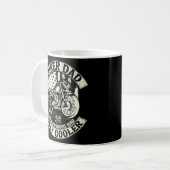 Mug Mens American Flag Biker Papa Motorcycle (Devant gauche)