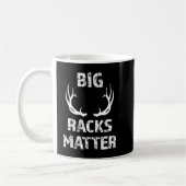 Mug Mens Big Racks Matter Fun Deer Buck Chasse Hommes (Gauche)