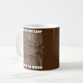 Mug Mens Born to fish carp forced to work quote gift (Devant gauche)