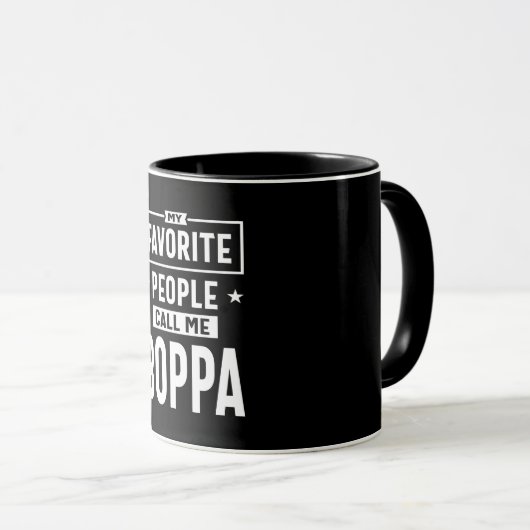 Mug Mens Cadeau Mes Favoris Appelez-Moi Boppa (Devant droit)