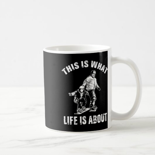 Mug Mens C'Est Ce Qui Vit Sur Père Son Snowboard (Droite)