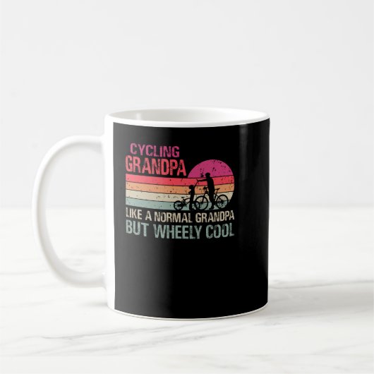 Mug Mens Cyclisme Grand-père Whey Cool drôle Vélo Vint (Gauche)