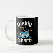 Mug Mens Daddy Shark Funny Halloween Daddy Announcemen (Gauche)
