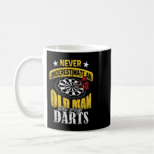 Mug Mens Dart Player Never Underestimate An Old Man Wh