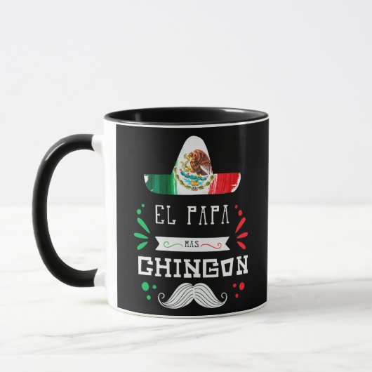 Mug Mens El Papa Mas Chingon Meilleur Funny Mexicain (Gauche)