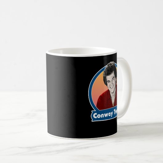 Mug Mens Femmes Conway Retro Twitty Style Design Amusa (Devant droit)