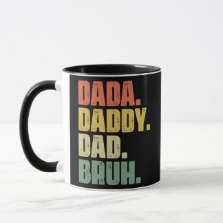 Mug Mens Fête des pères Dada Papa Papa Papa Bruh 