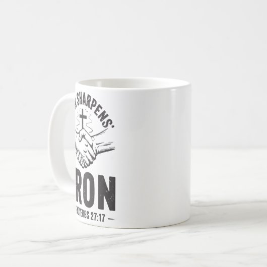 Mug Men's Iron Sharpens Iron Proverbs 27 7 Christian G (Devant gauche)