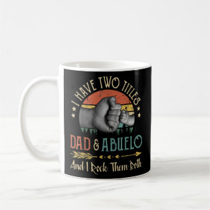 Mug Mens J'Ai Deux Titres Papa Et Abuelo Vintage Pour