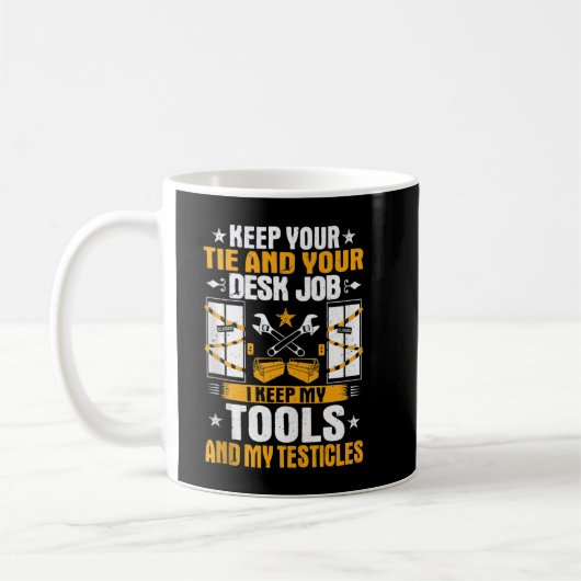 Mug Mens Je Garde Mes Outils Ascenseur Mécanique (Gauche)