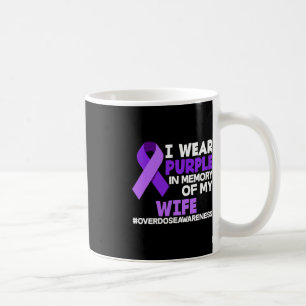 Mug Mens Je Porte Du Violet En Mémoire De Ma Femme Sup