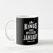 Mug Mens Kings Sont Nés En Janvier Cadeaux Anniversair (Gauche)