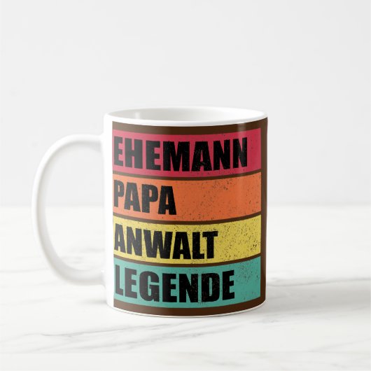 Mug Mens Lawyer Dad Legend Husband Wedding Father (Gauche)
