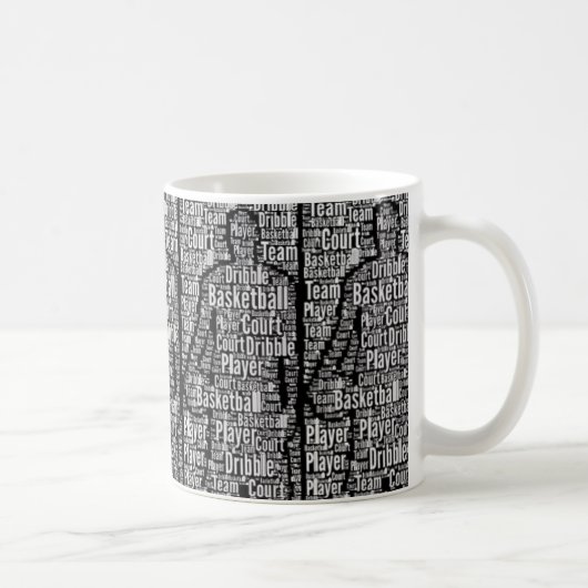 Mug Mens Lecteur de basket-ball Graphisme Sports Coffe (Droite)