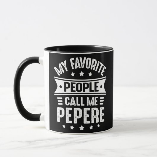 Mug Mens Mes Favoris m'appellent Pepere Père (Gauche)