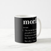 Mug Mens Morfar Définition Funny Noun Grand-père défin (Devant droit)