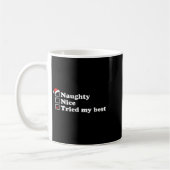 Mug Mens Naughty List Nice List I Tried My Option Sant (Gauche)