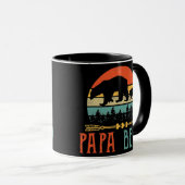 Mug Mens Papa Bear Daddy Funny Mens Fête des pères Cad (Devant droit)