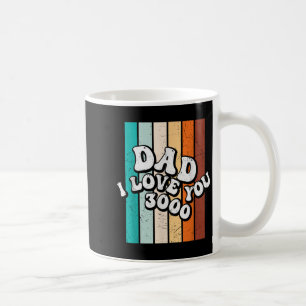 Mug Mens Papa Je T'Aime 3000 Funny Retro Vintage Fathe