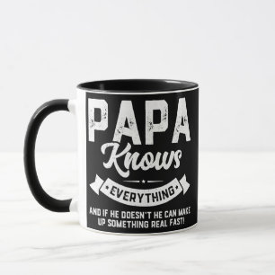 Mug Mens Papa Knows Everything 60e Poison Funny