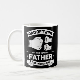 Mug Mens Papa of Twins 2022 Père deux fois comme cool