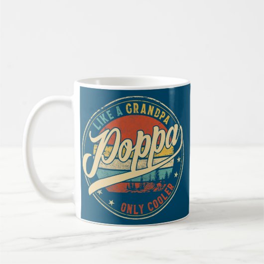 Mug Mens Poppa comme un grand-père seulement Glacière (Gauche)