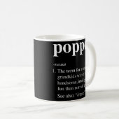 Mug Mens Poppop Définition Funny Noun Grand-père défin (Devant droit)