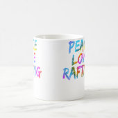 Mug Mens Rafting Outfit Spruch Raftingboot Peace Love (Centre)