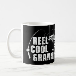 Mug Mens Reel Cool Grandpa Design avec Poisson et Pêch
